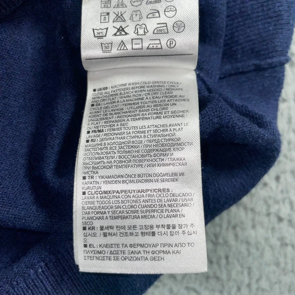 Banana Republic Sweater Men Large‎ 1/4 Zip Cotton Cashmere Classic Preppy
